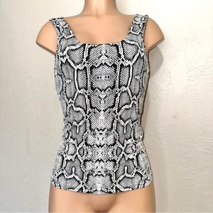 Snakeskin Aletta Tank Top with built in bra